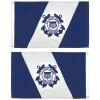 Coast Guard Auxiliary Ensign 15&quot; x 24&quot; Nylon Outdoor Flag Closeout